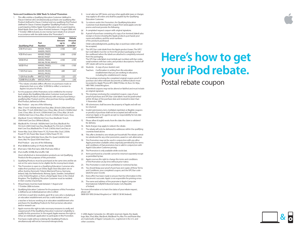 Here's How to Get Your Ipod Rebate