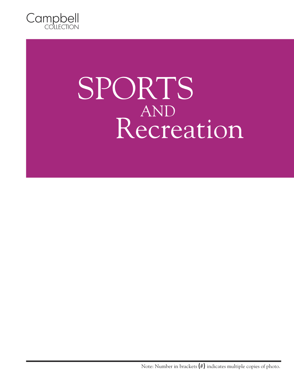 SPORTS and Recreation
