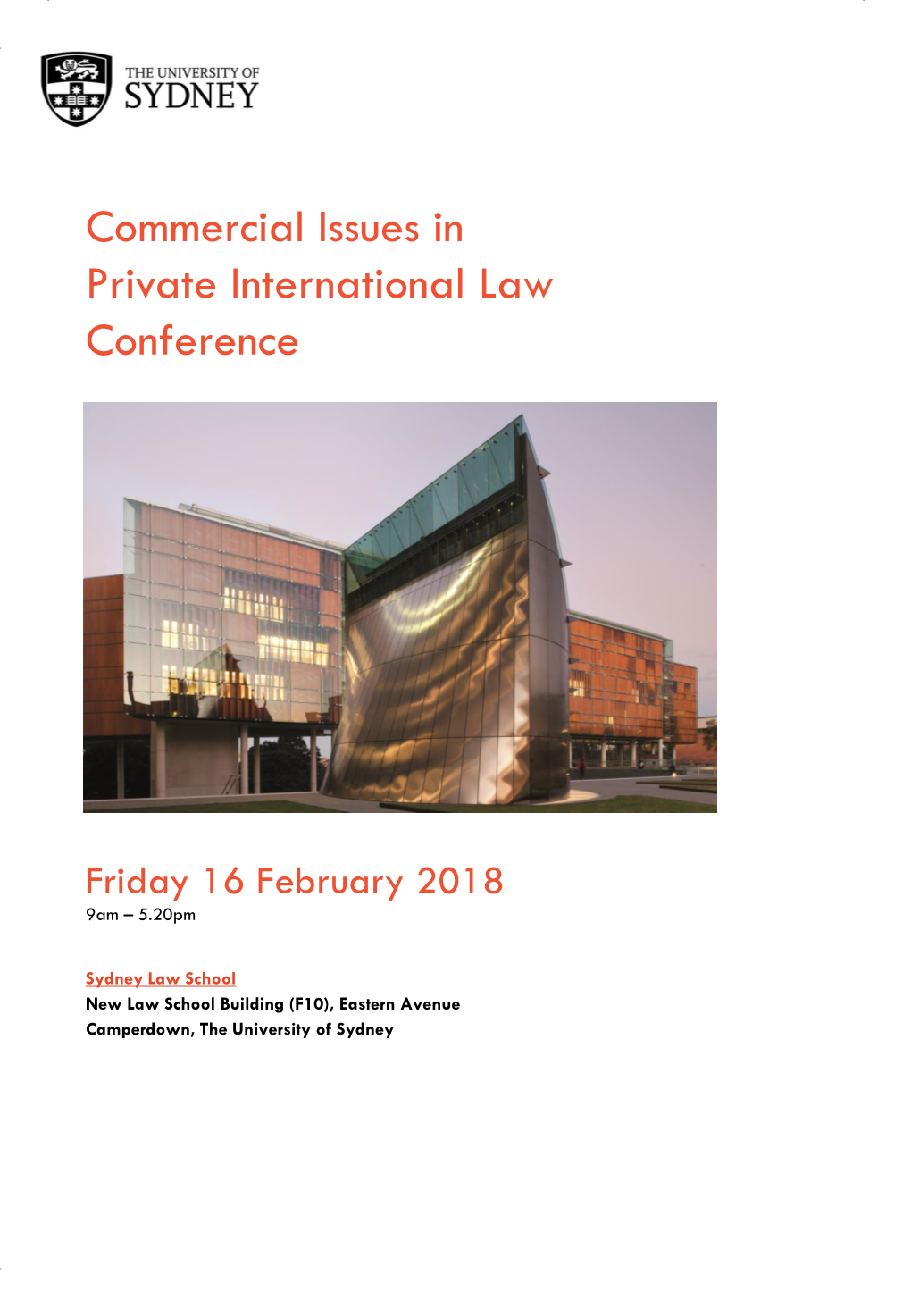 Commercial Issues in Private International Law Conference