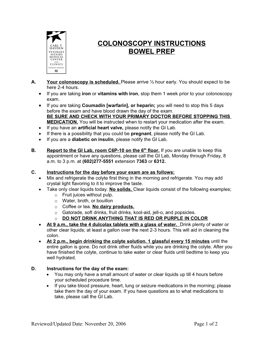 Colonoscopy Instructions Bowel Preparation