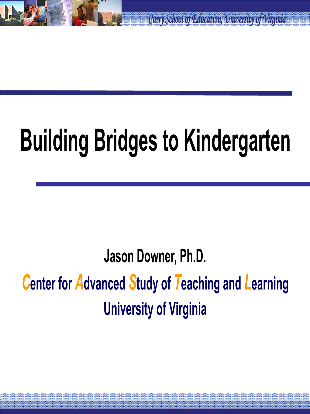 Building Bridges to Kindergarten