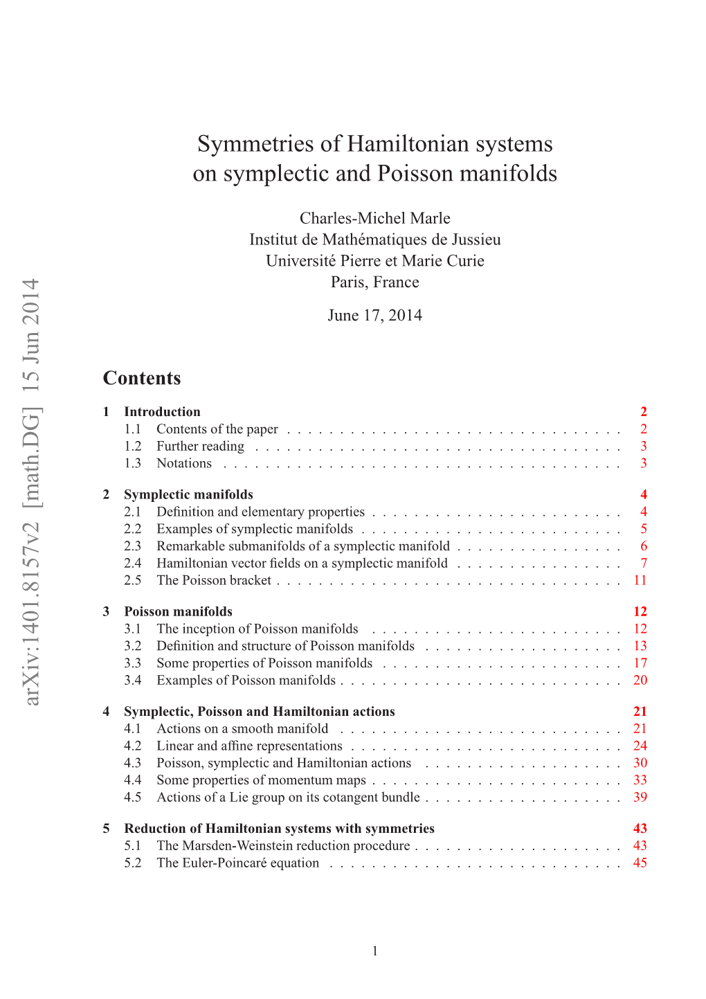 Symmetries of Hamiltonian Systems on Symplectic and Poisson Manifolds