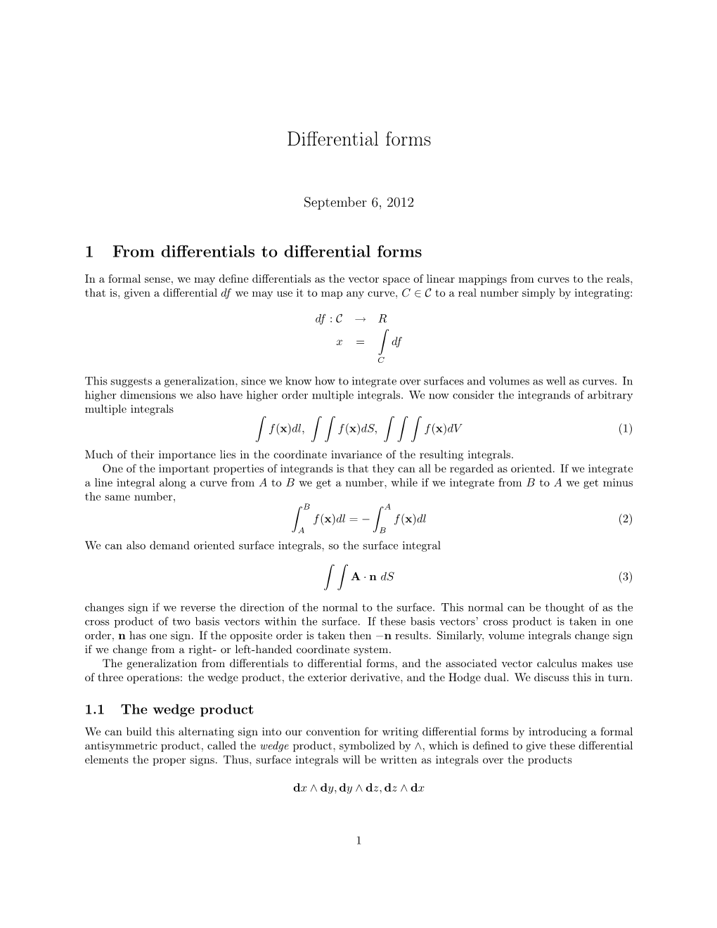 Differential Forms