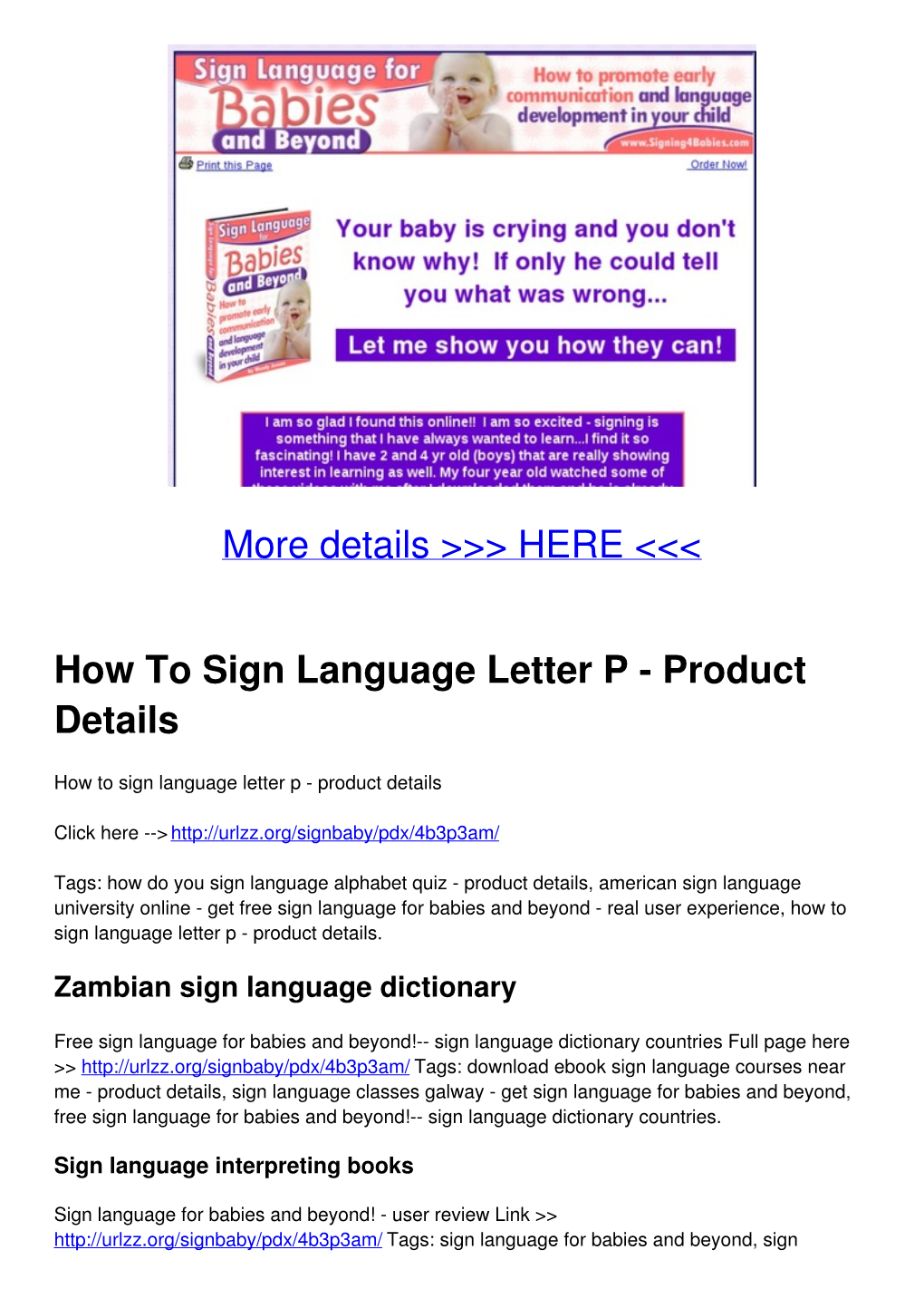 How to Sign Language Letter P - Product Details