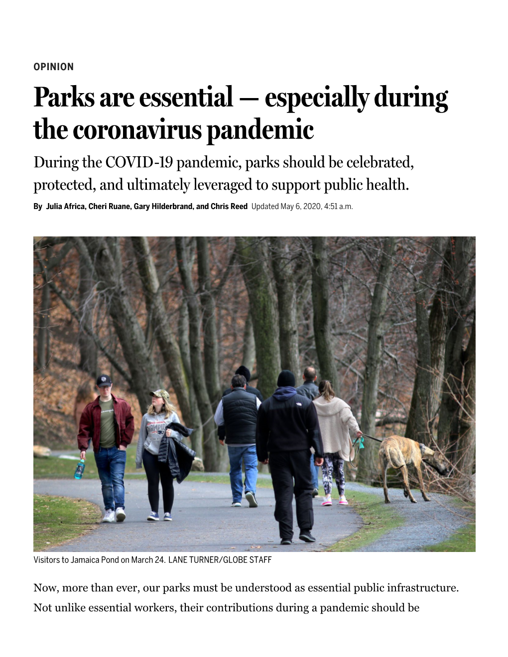 Parks Are Essential — Especially During the Coronavirus Pandemic