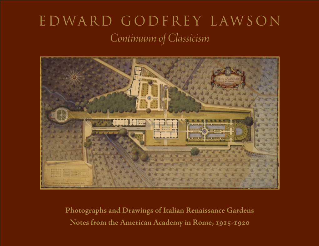 EDWARD GODFREY LAWSON Continuum of Classicism