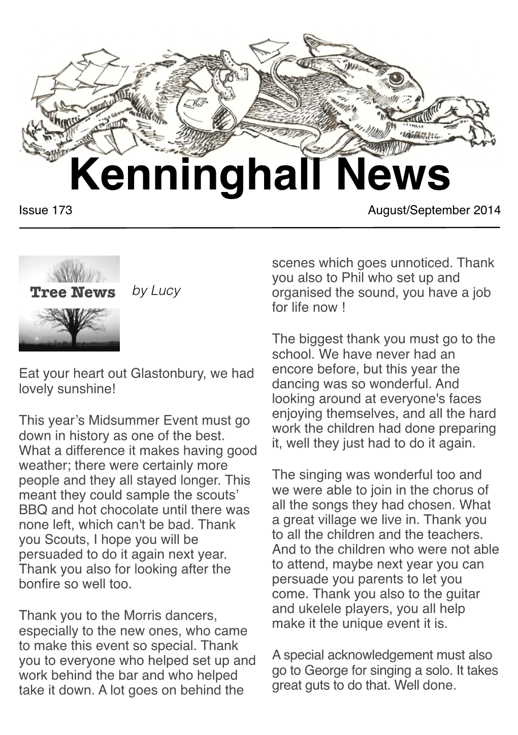 Kenninghall News Issue 173 August/September 2014