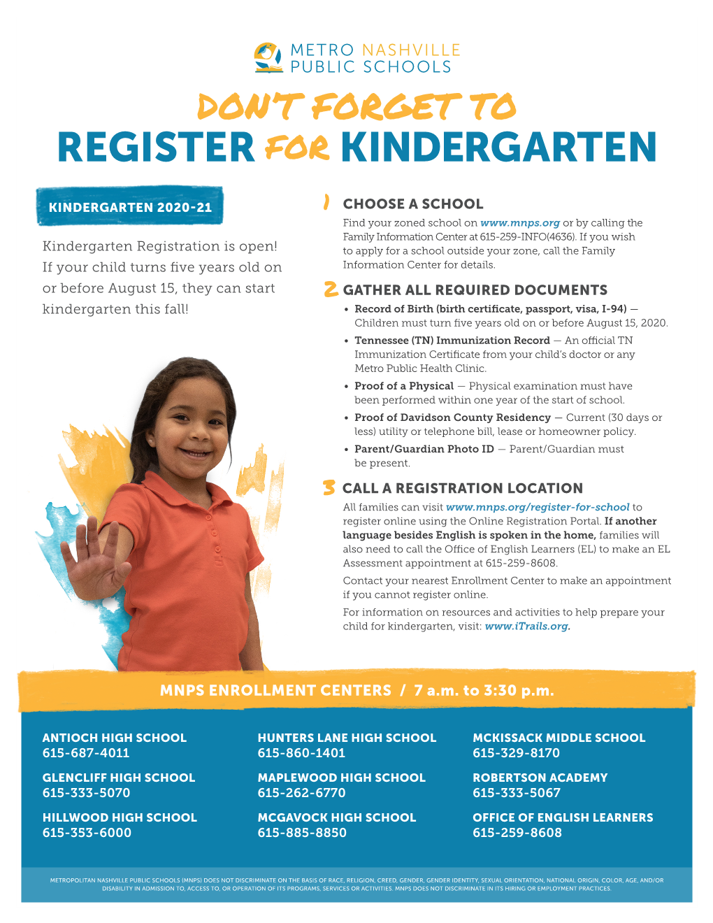 Register for Kindergarten