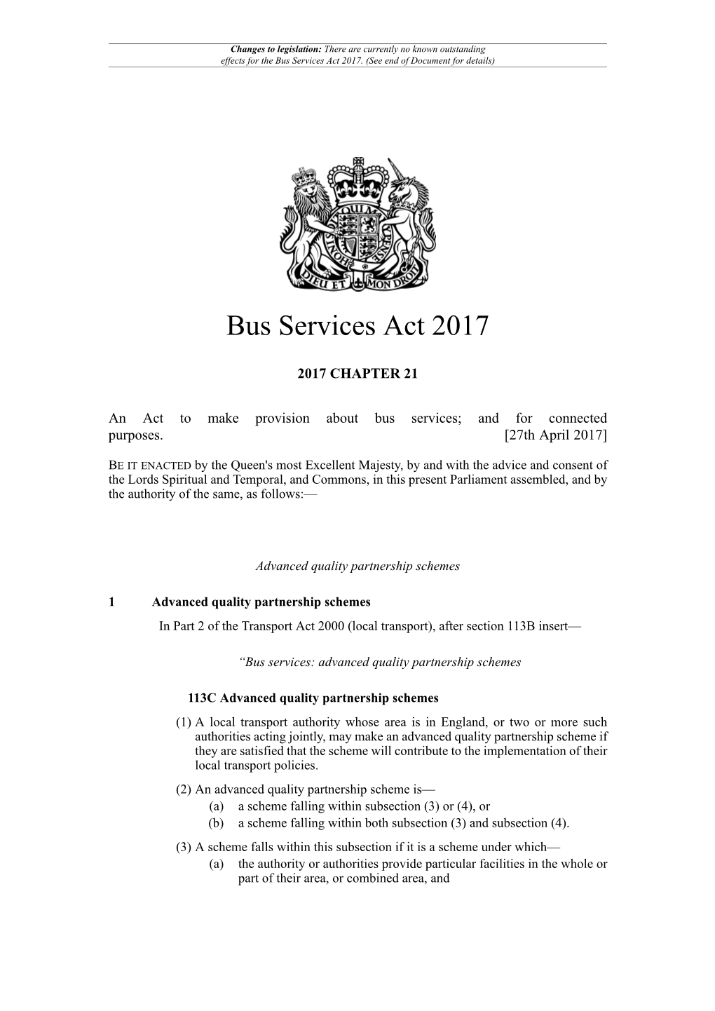 Bus Services Act 2017