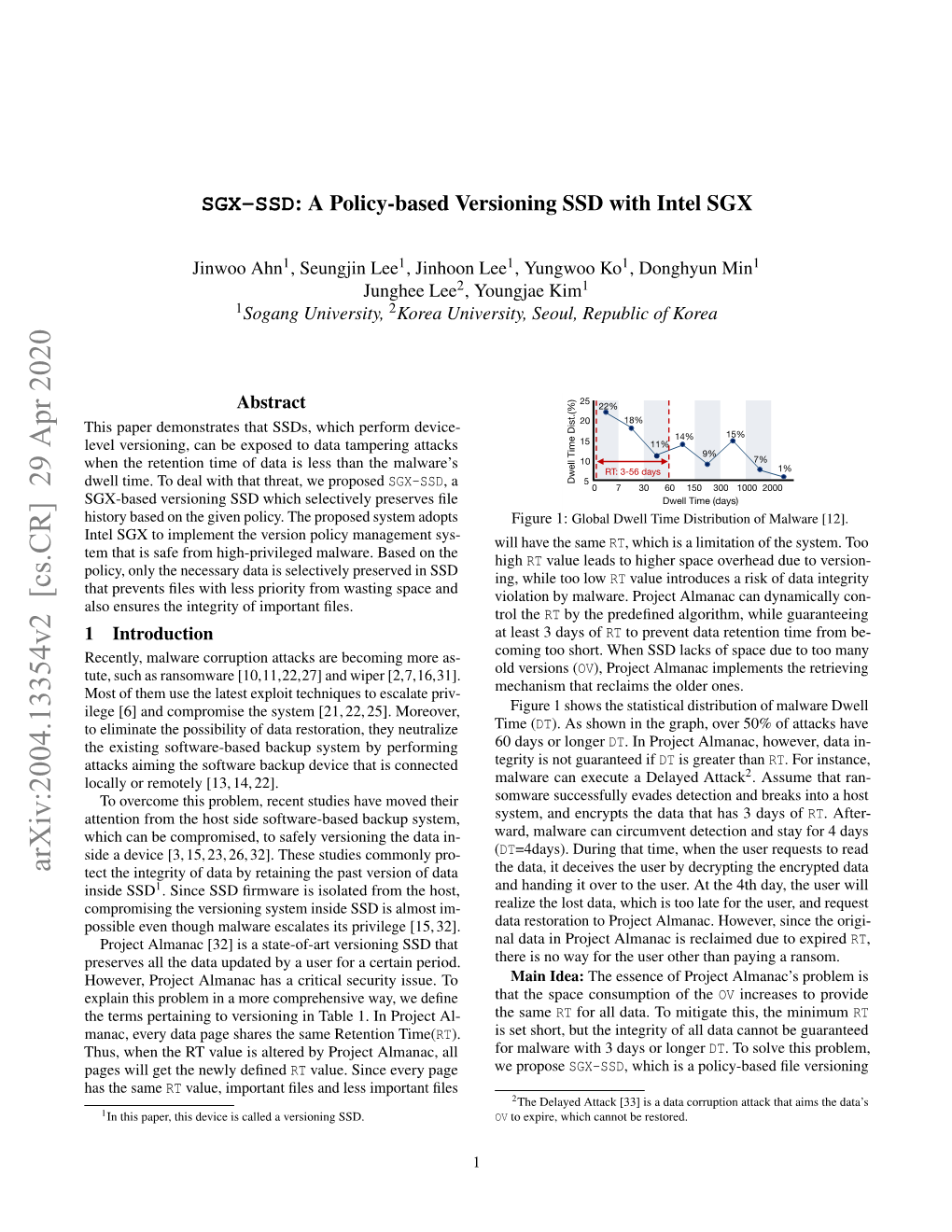 SGX-SSD: a Policy-Based Versioning SSD with Intel SGX