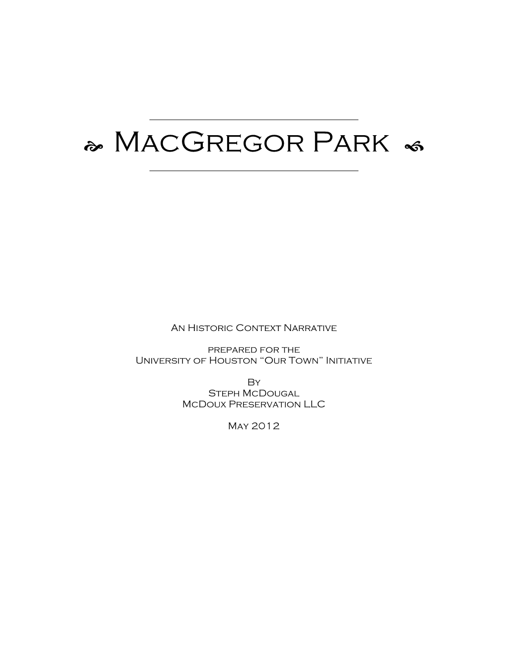 Macgregor Park 