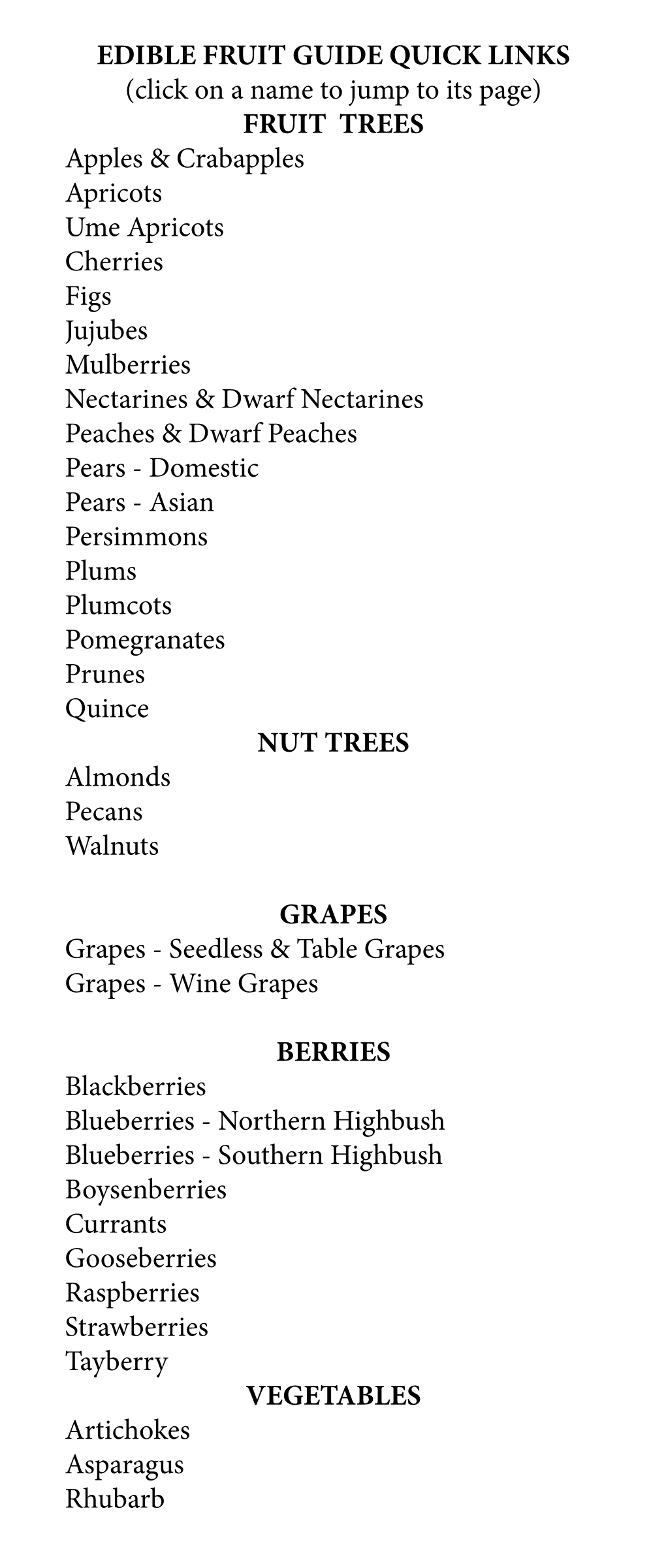 Edible Fruit Guide