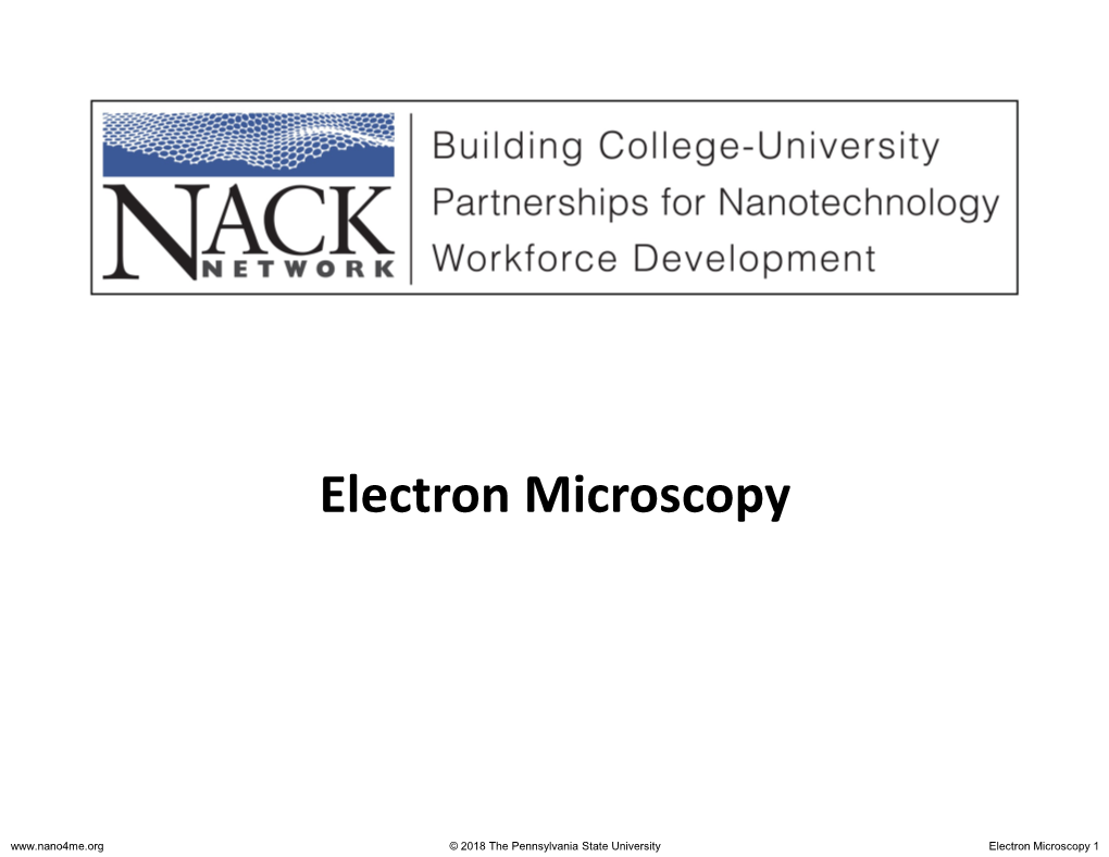 Electron Microscopy