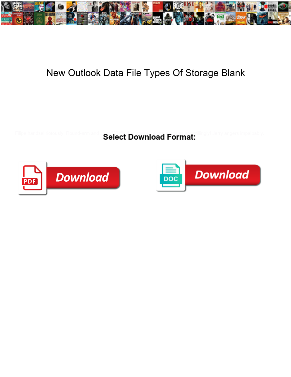 New Outlook Data File Types of Storage Blank