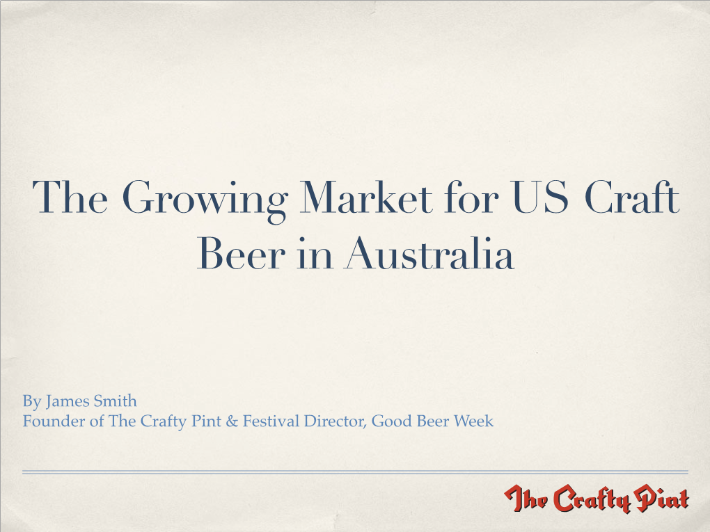 The Growing Market for US Craft Beer in Australia