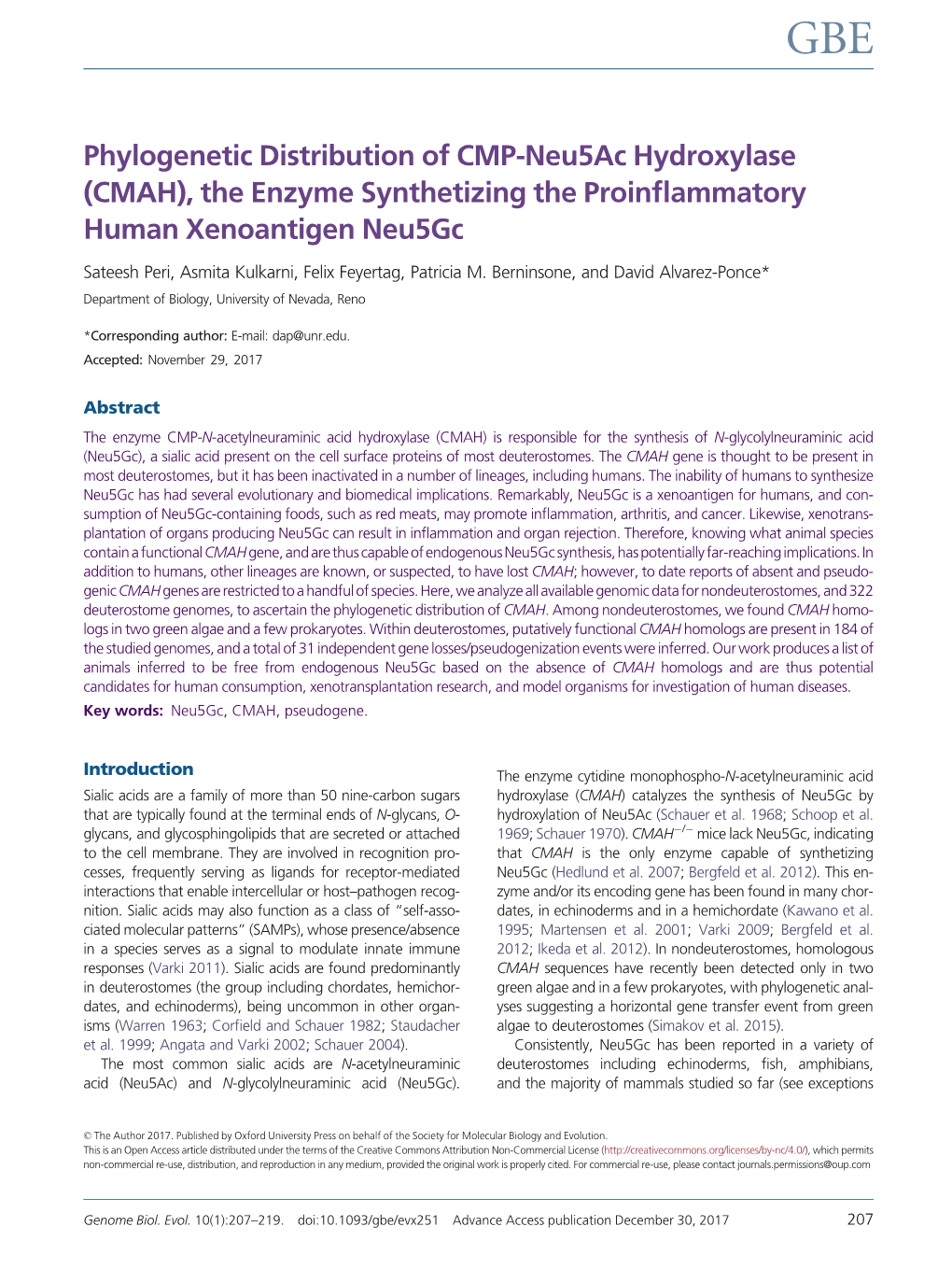 CMAH), the Enzyme Synthetizing the Proinﬂammatory Human Xenoantigen Neu5gc