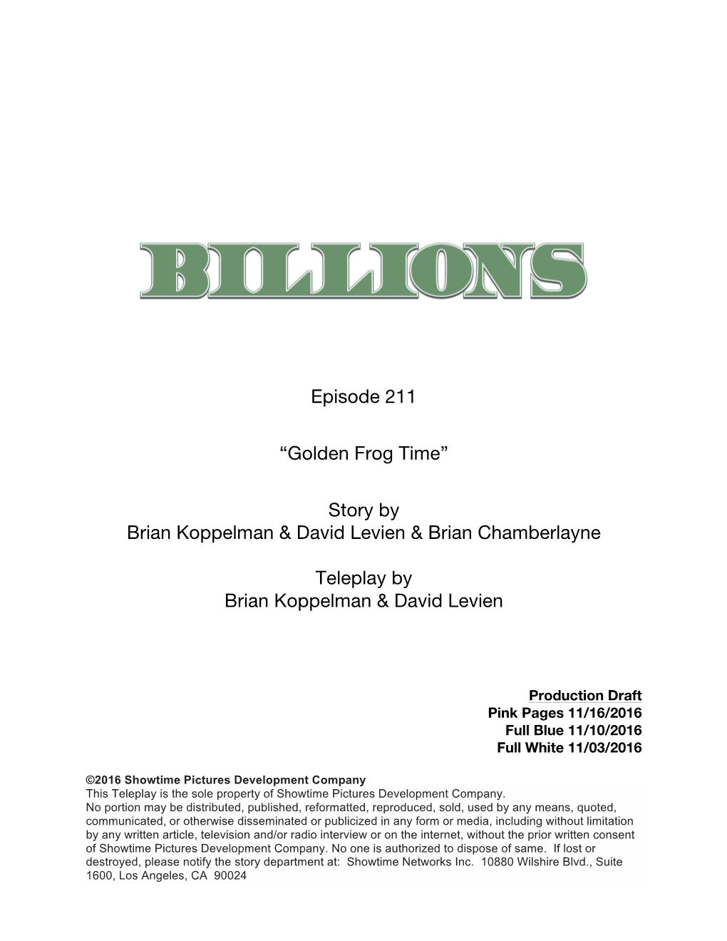 Episode 211 “Golden Frog Time”