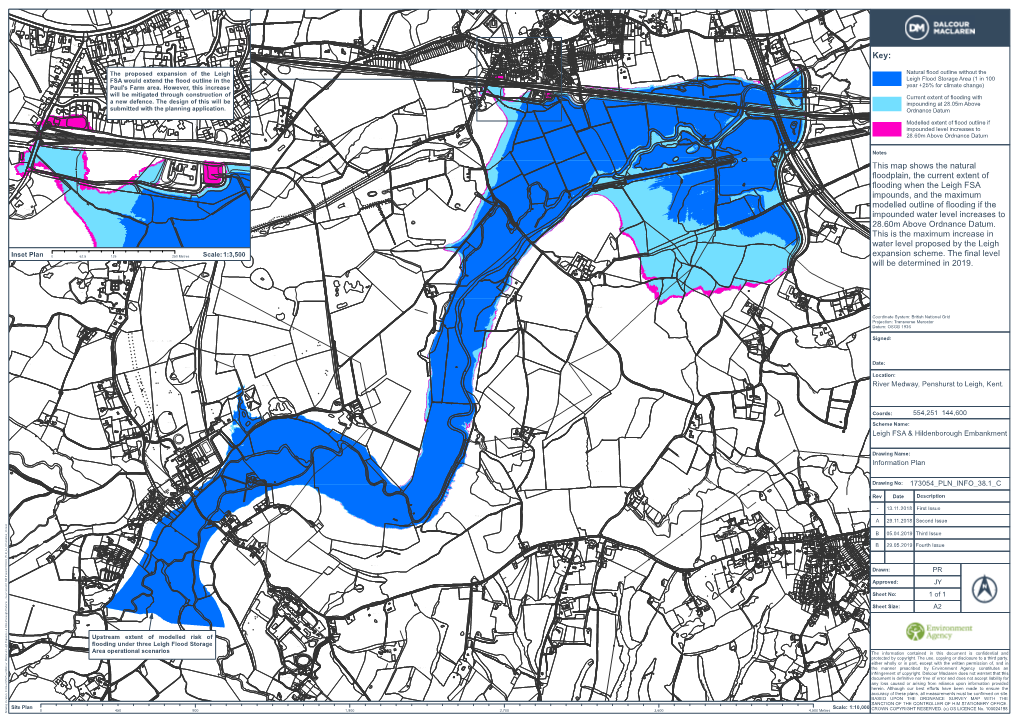 This Map Shows the Natural Floodplain, the Current Extent of Flooding When the Leigh FSA Impounds, and the Maximum Modelled Outl