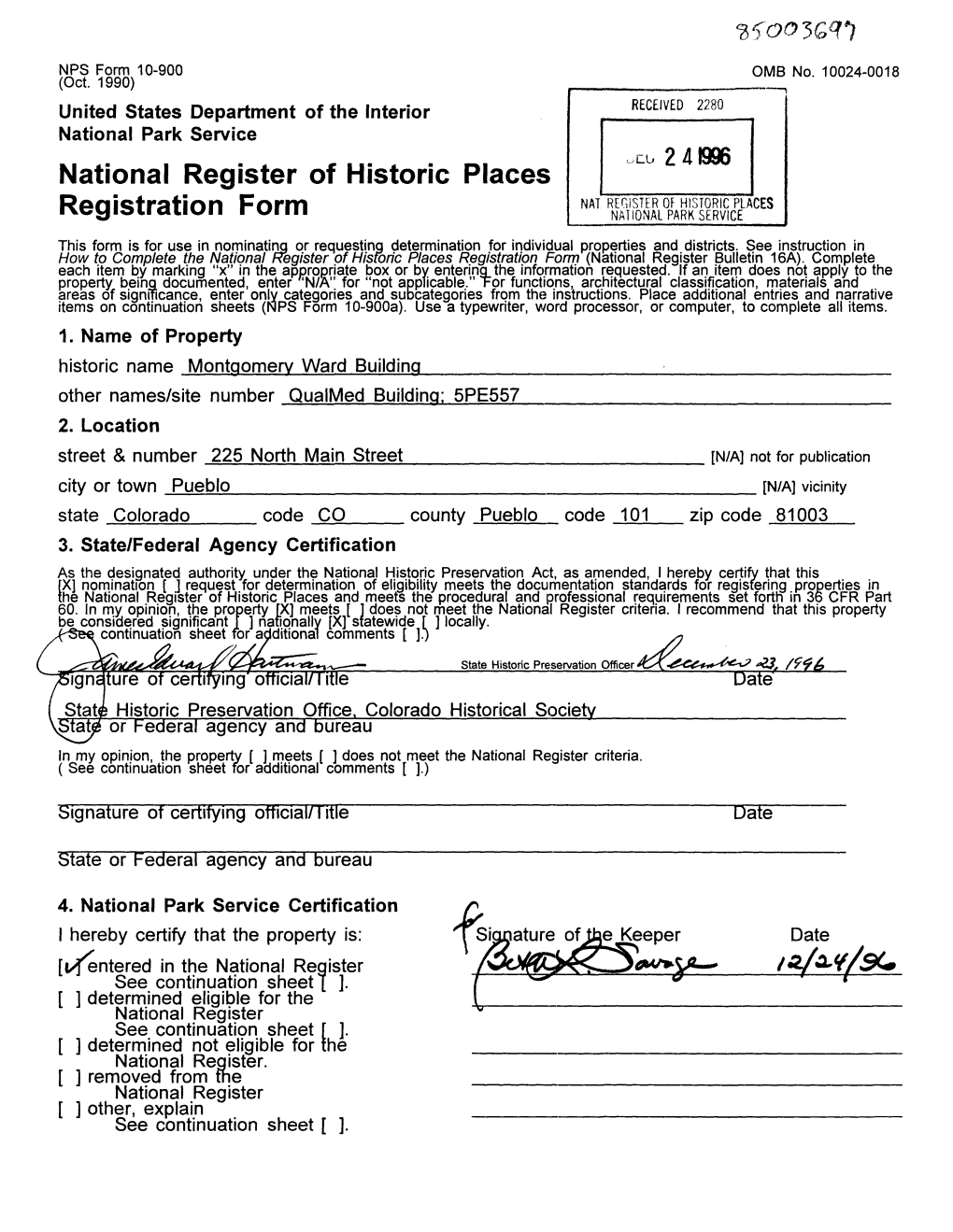 National Register of Historic Places Registration Form (National Register Bulletin 16A)