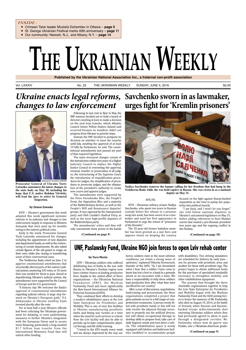 The Ukrainian Weekly, 2016