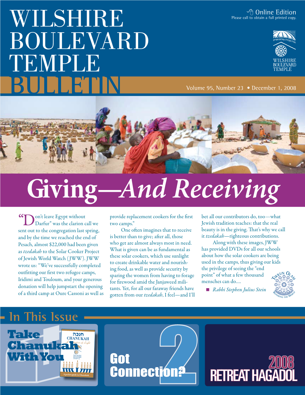 Giving—And Receiving