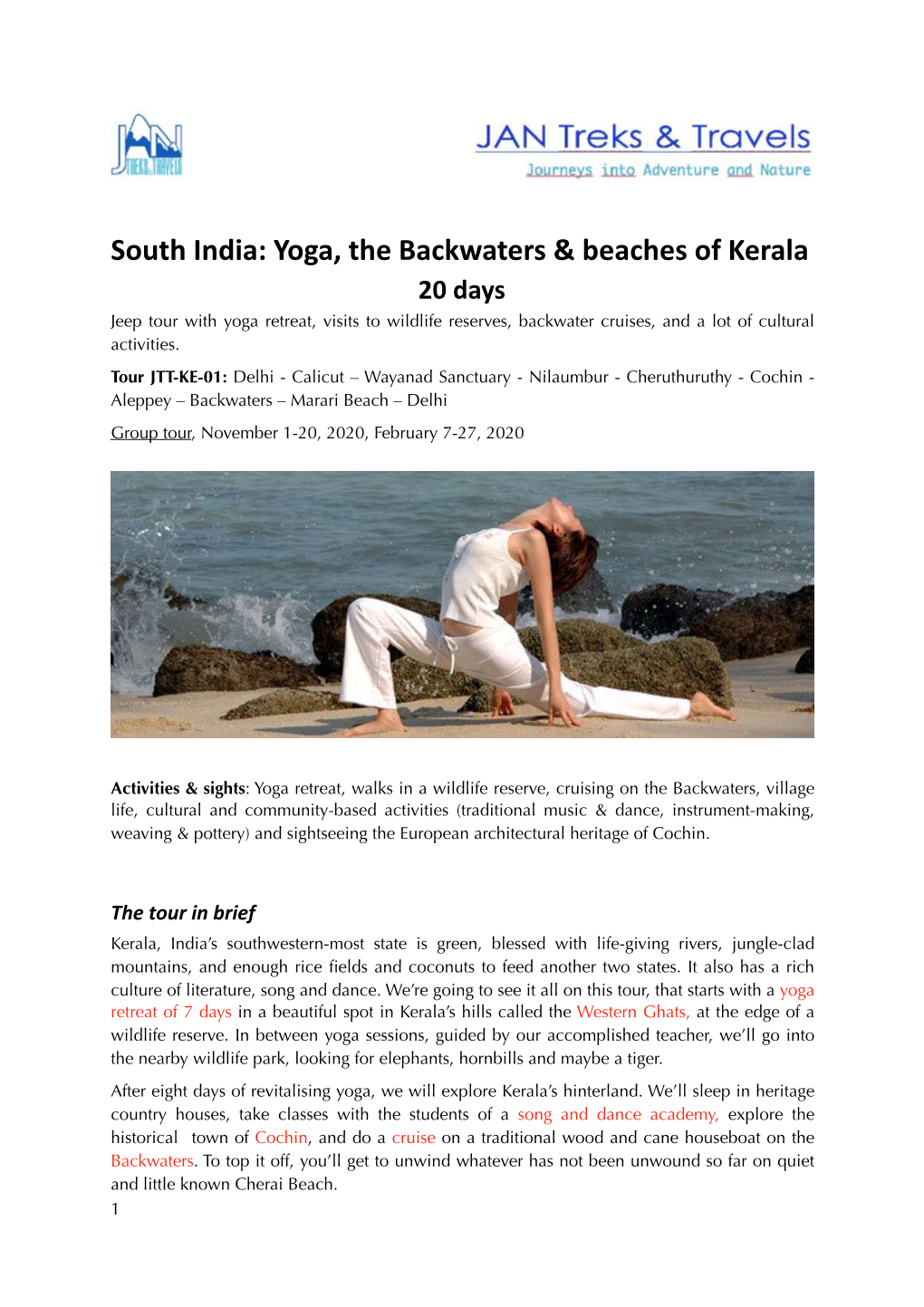 Yoga, the Backwaters & Beaches of Kerala