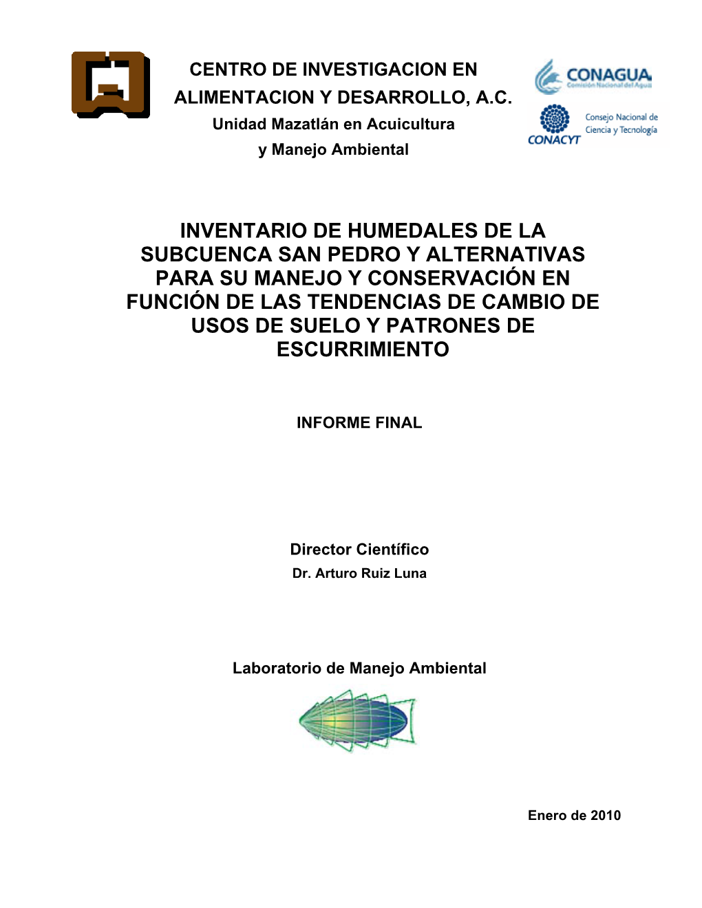 Inventario De Humedales De La Subcuenca San Pedro Y