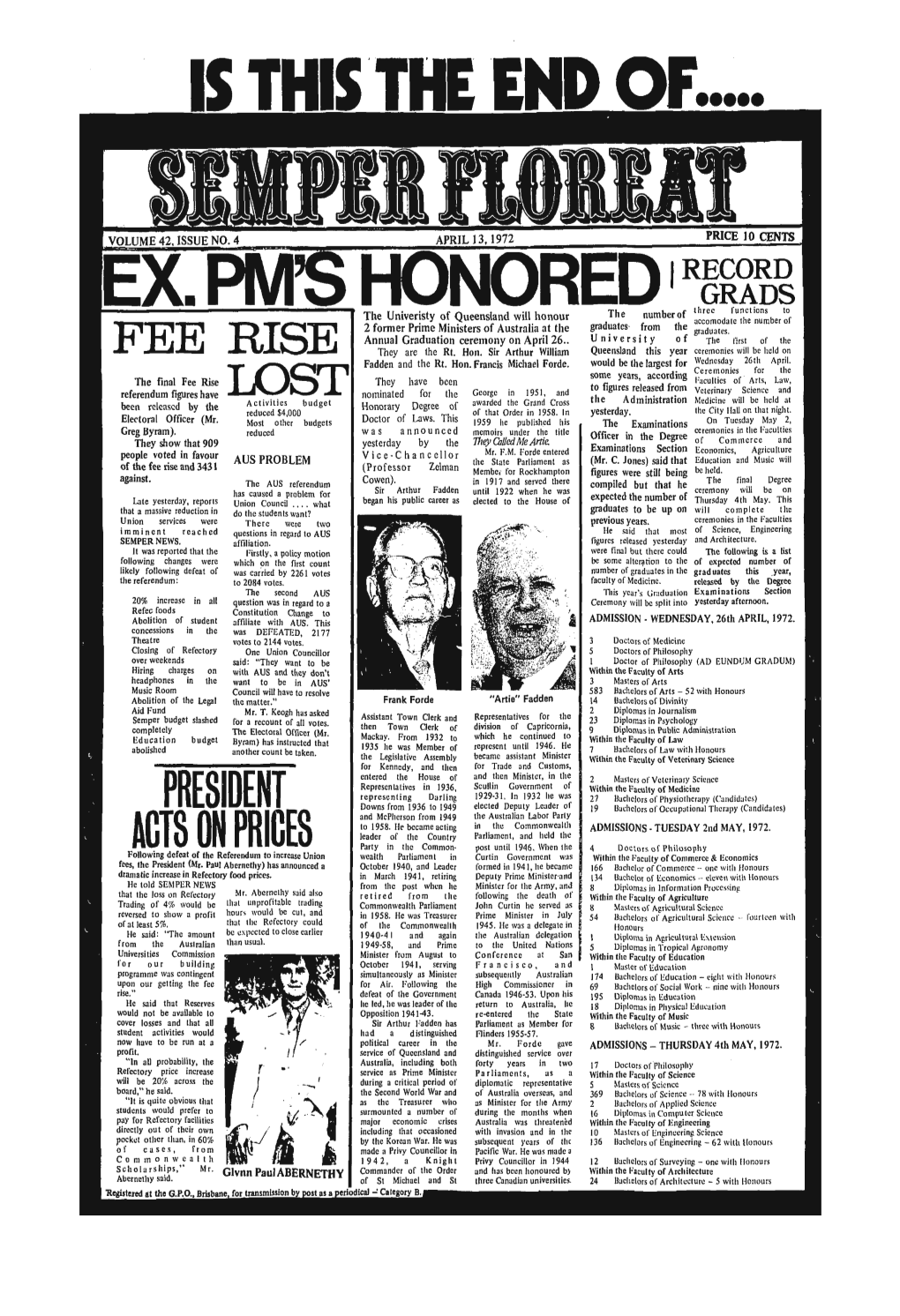 Is This the End of • • • • • Ex.Pms Honored Record