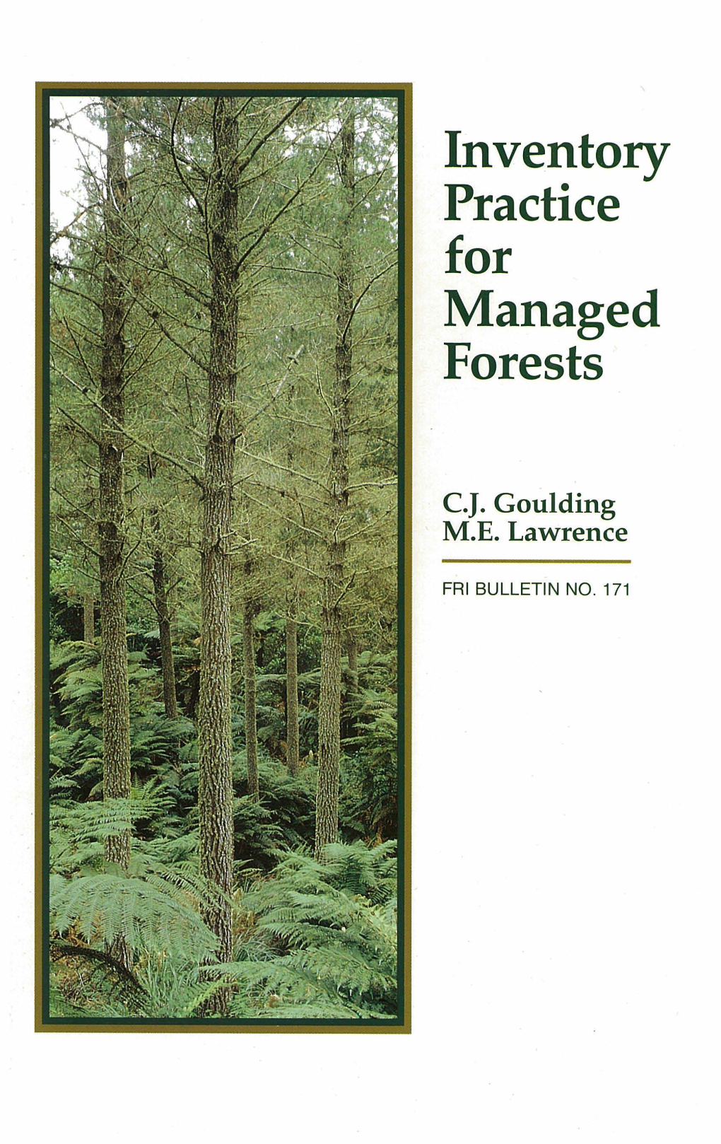 Inventory Practice for Managed Forests