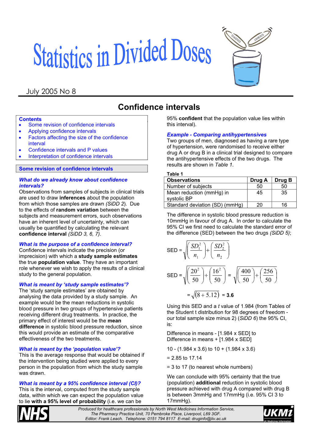 Confidence Intervals