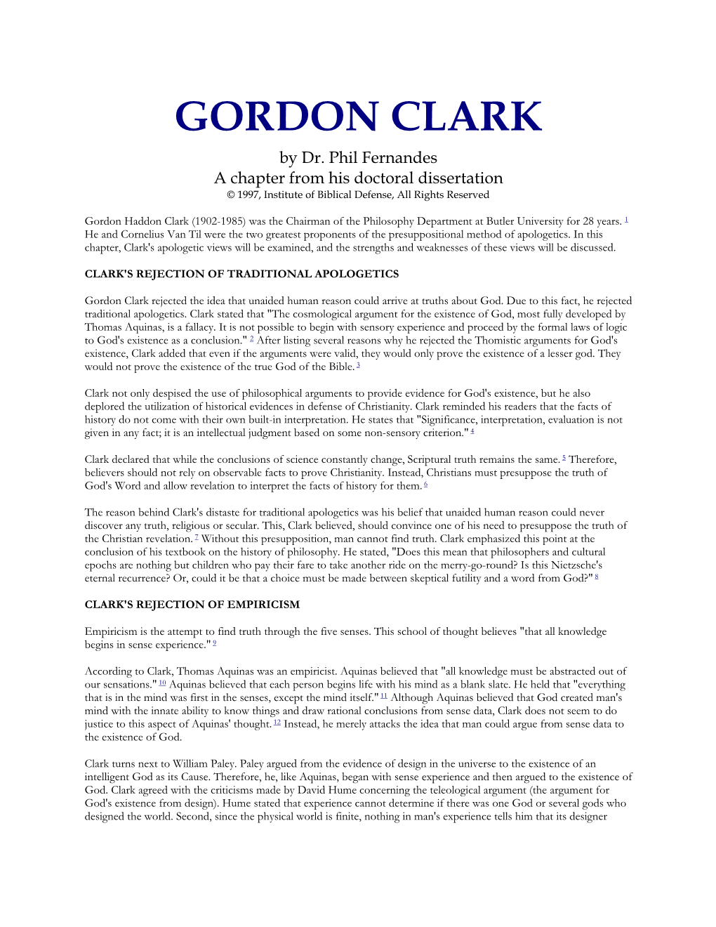 GORDON CLARK by Dr