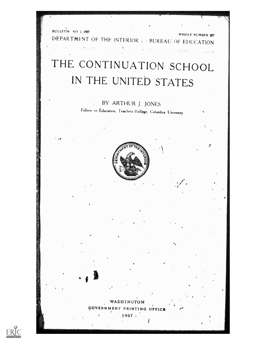 The Continuation Schoolin the United States," by Mr.Arthur D