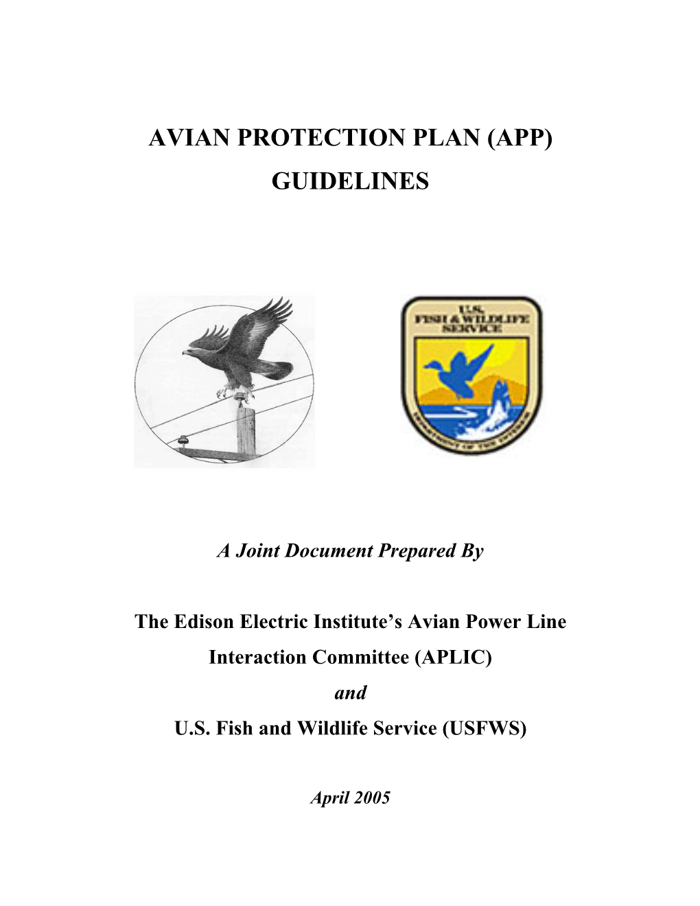 Avian Protection Plan (App) Guidelines