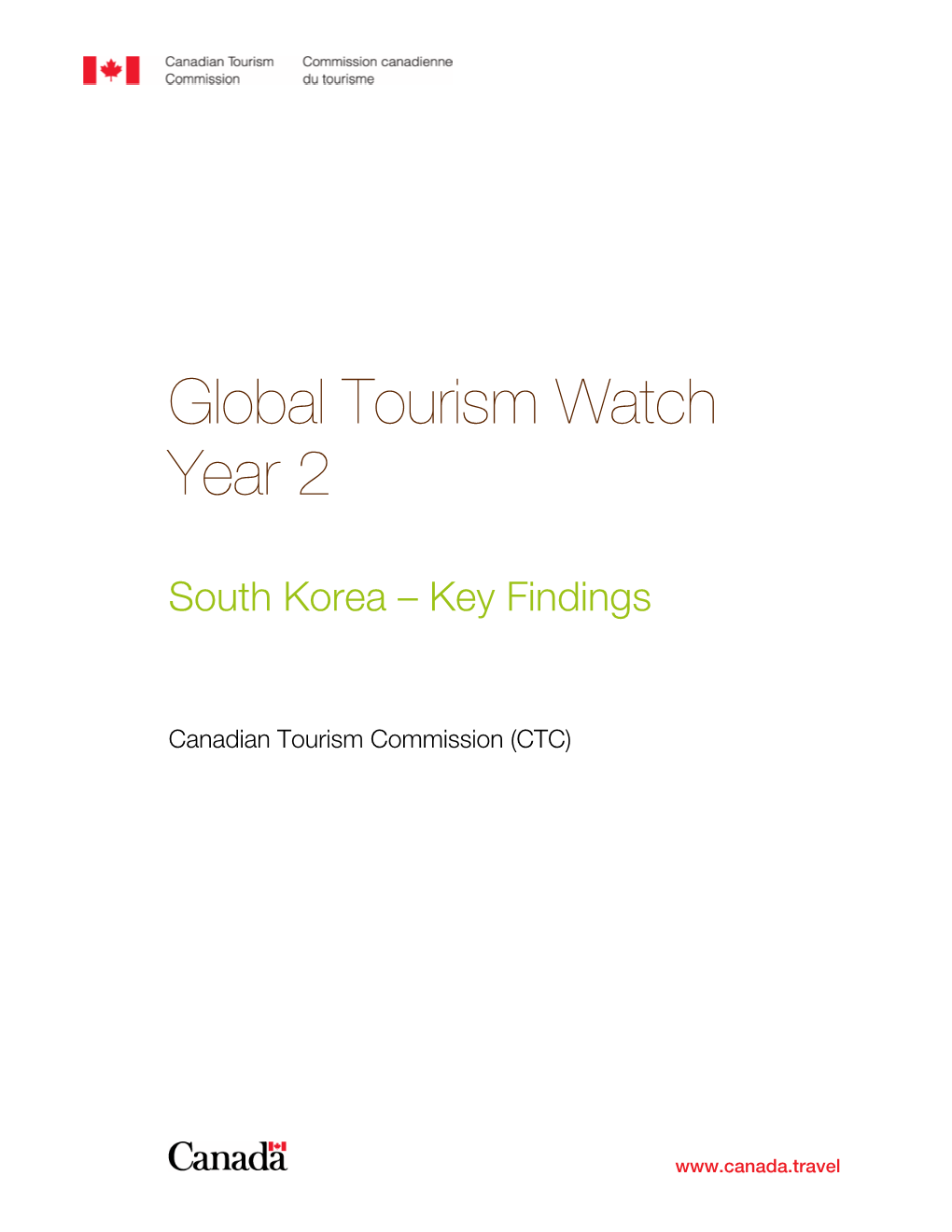 Global Tourism Watch Year 2