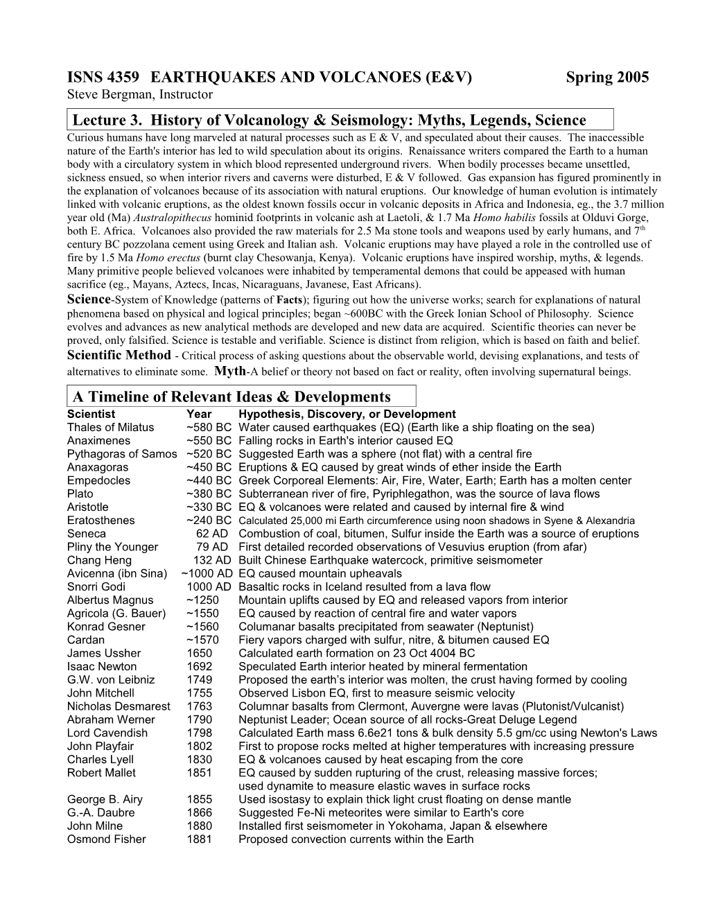 Geology 1313 Earthquakes And Volcanoes