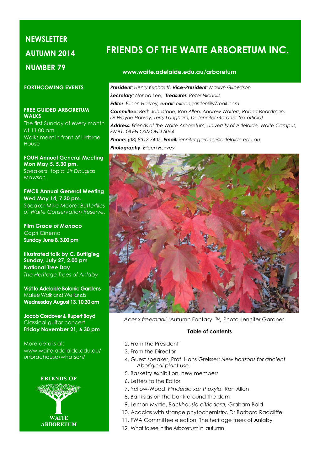 Newsletter #79 Autumn 2014