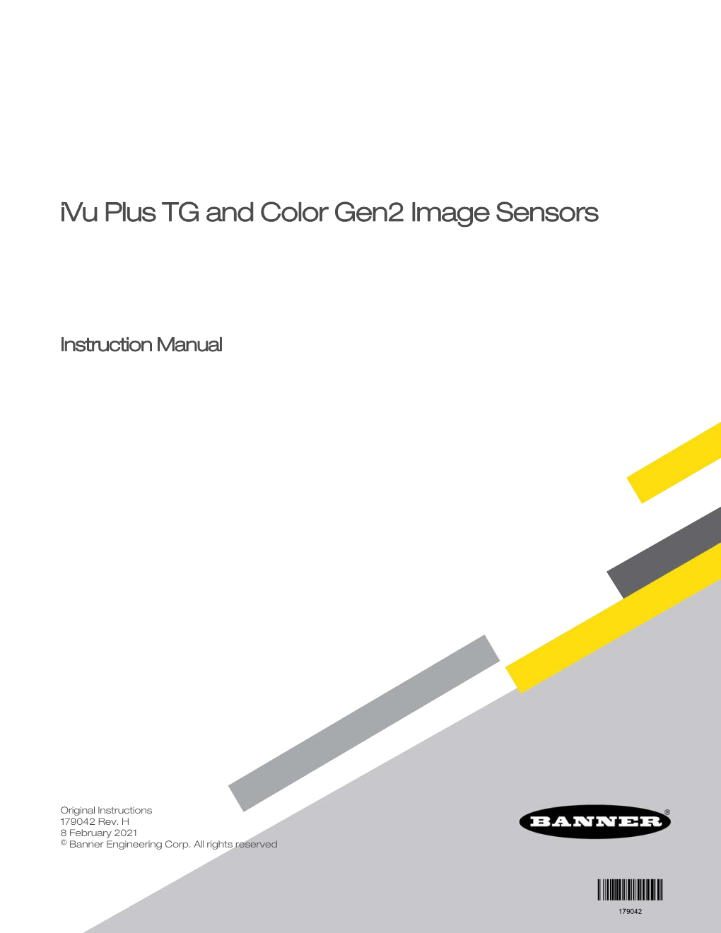 Ivu Plus TG and Color Gen2 Image Sensors Instruction Manual