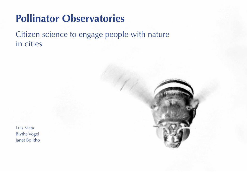 Pollinator Observatories Citizen Science to Engage People with Nature in Cities