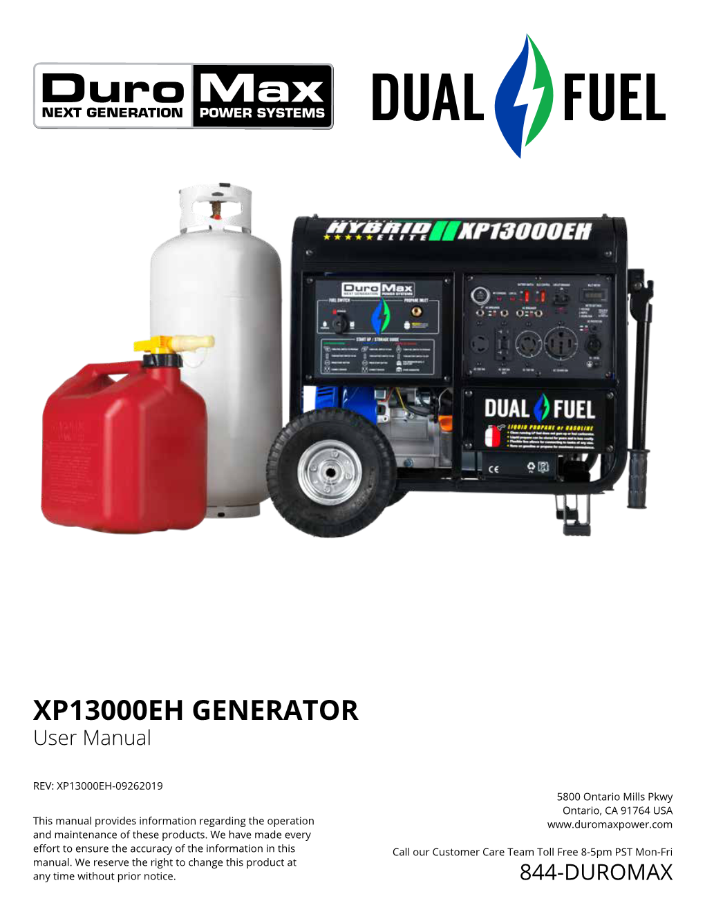 XP13000EH GENERATOR User Manual