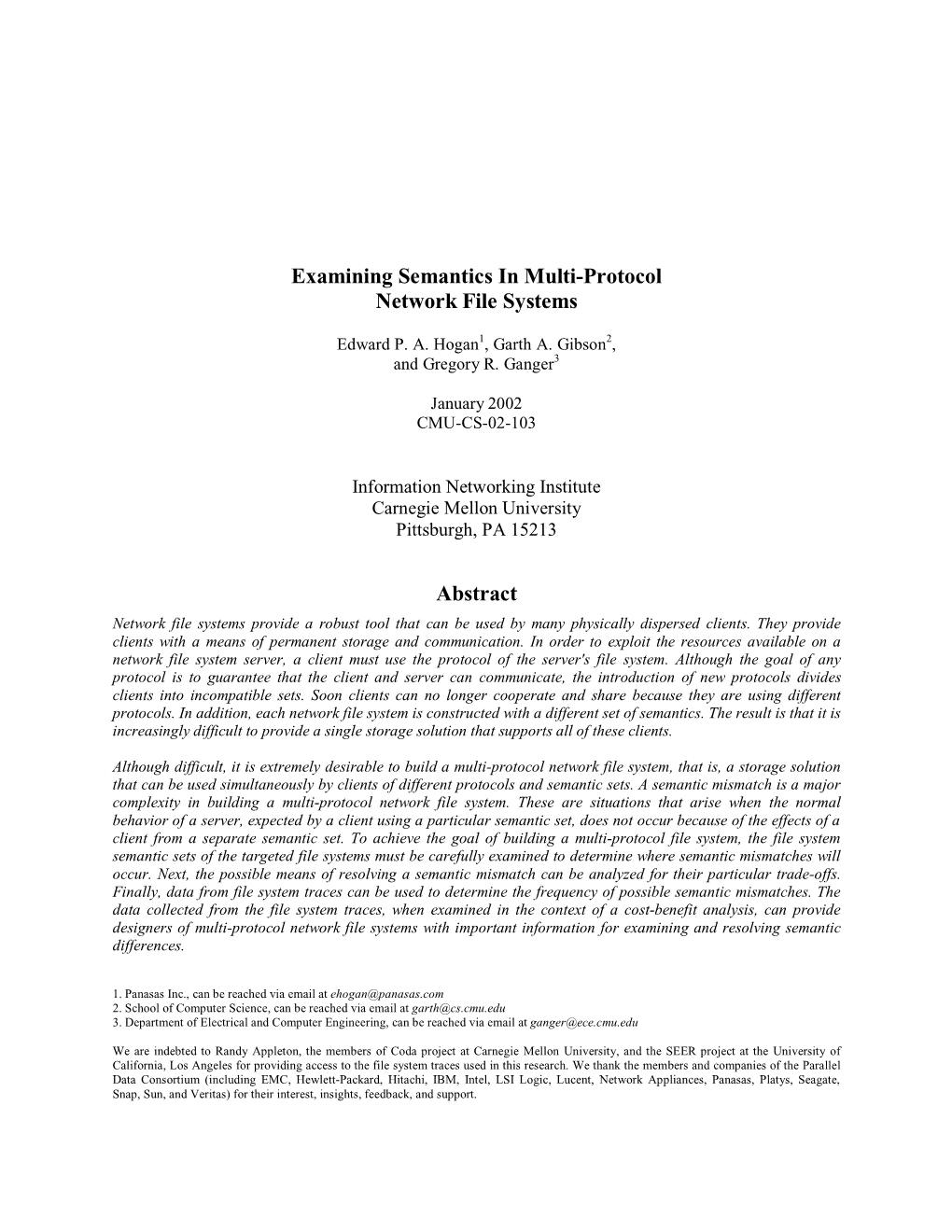 Examining Semantics in Multi-Protocol Network File Systems