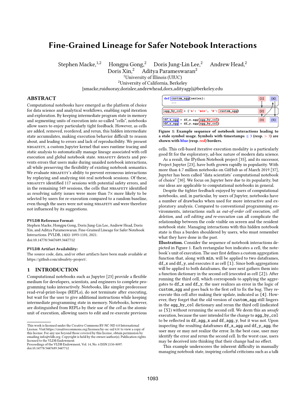 Fine-Grained Lineage for Safer Notebook Interactions