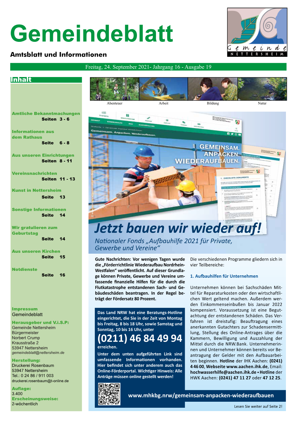 Gemeindeblatt Als