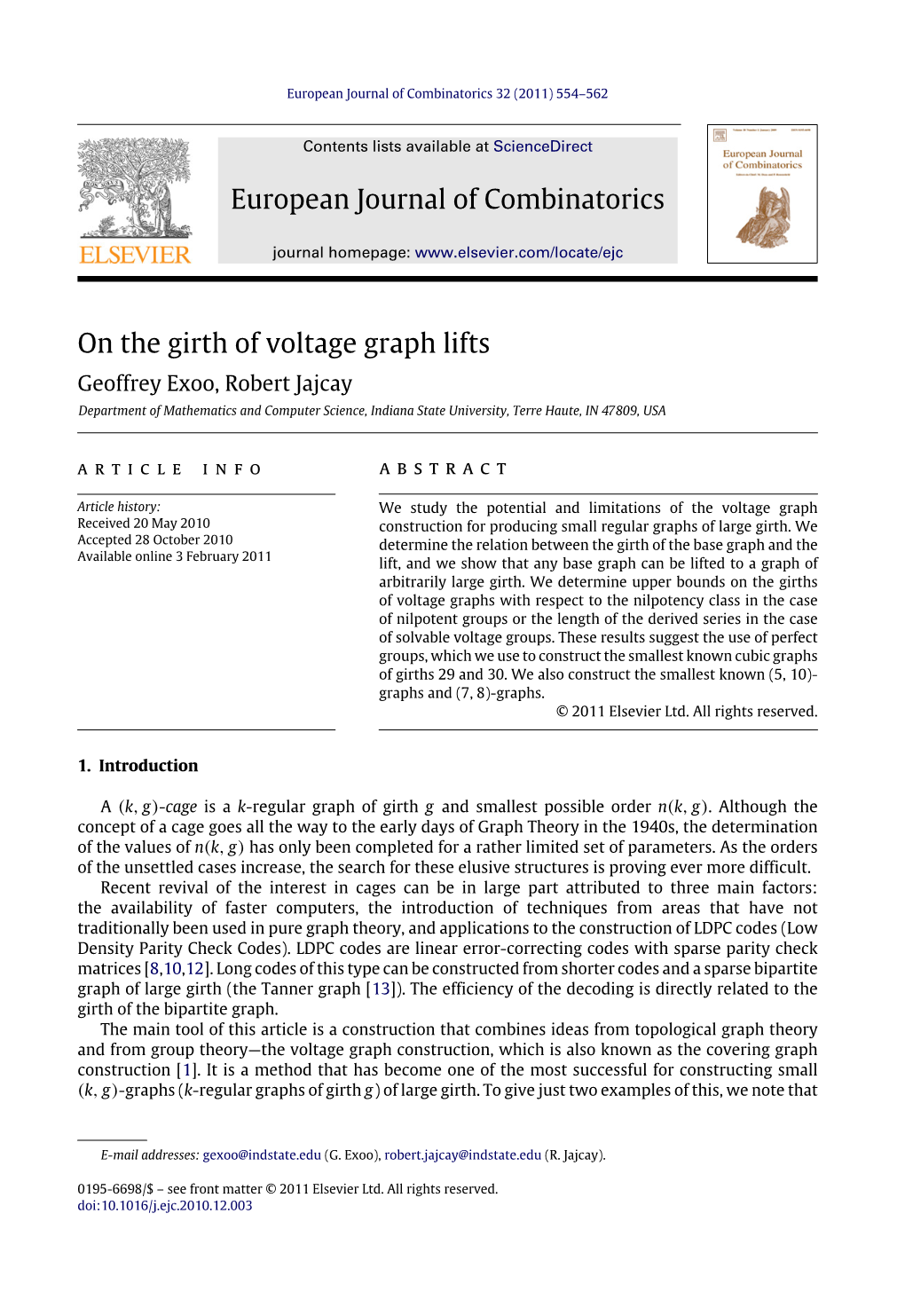 On the Girth of Voltage Graph Lifts