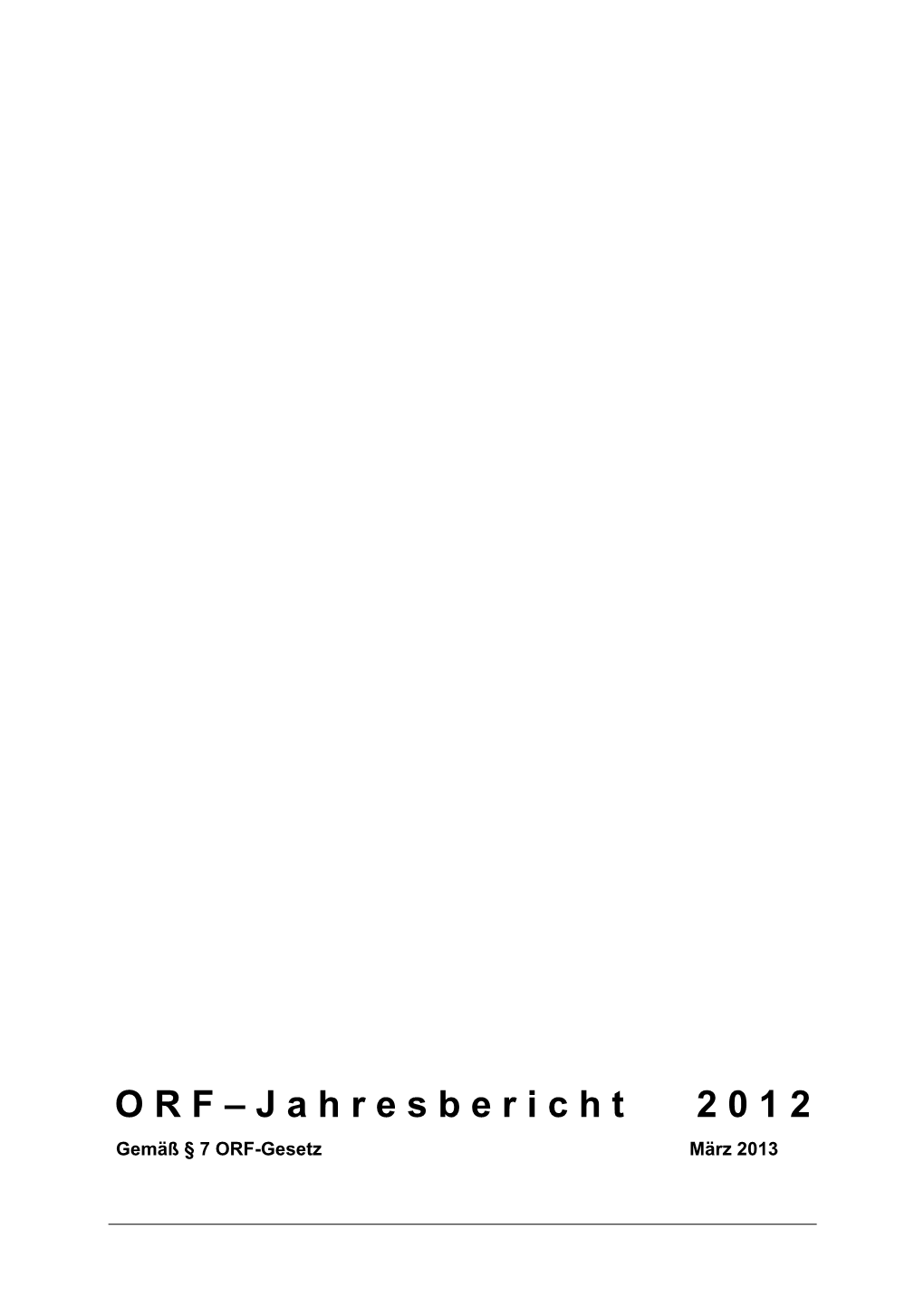 ORF-Jahresbericht 2012