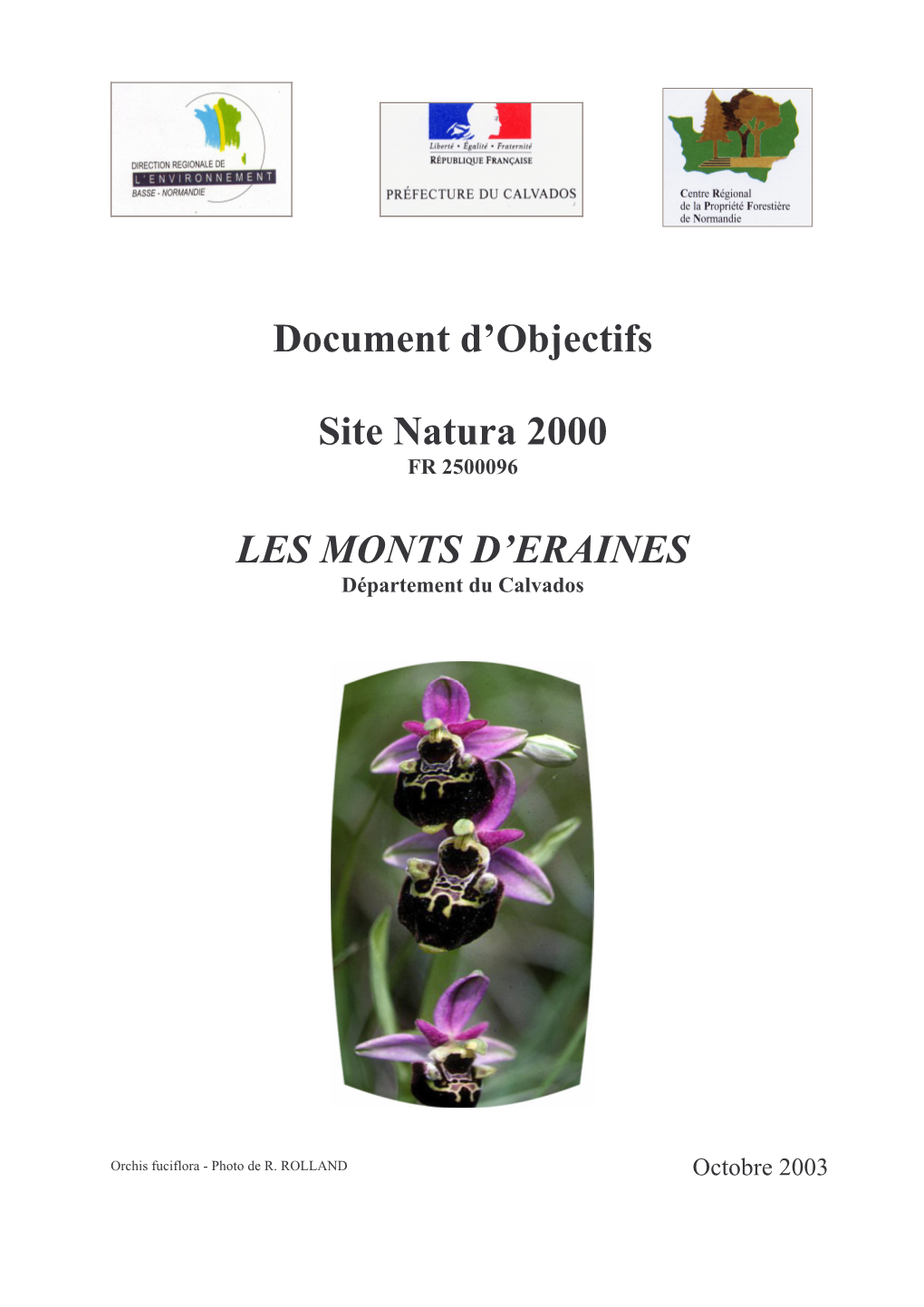 DOCOB Monts D'eraines Version 2003