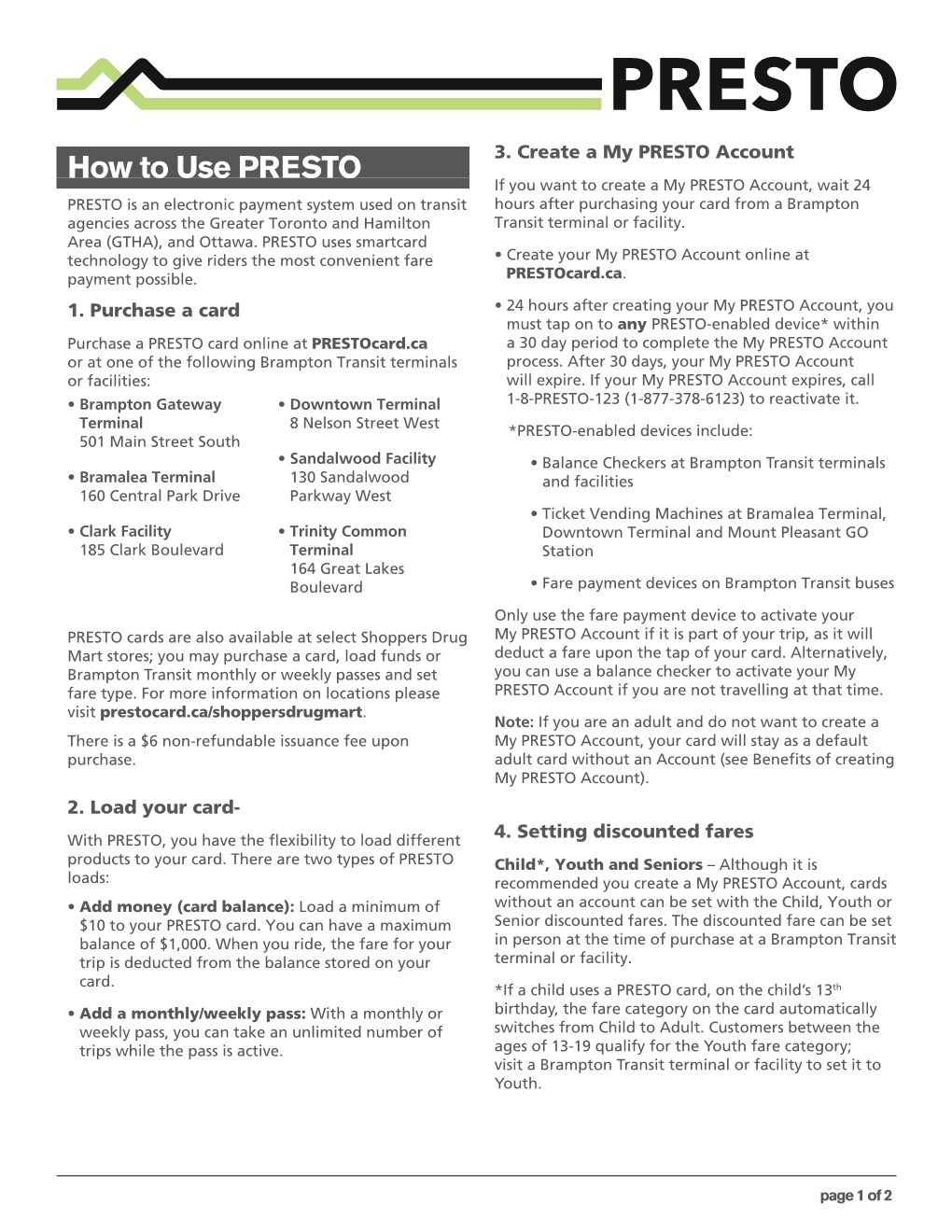 How to Use PRESTO