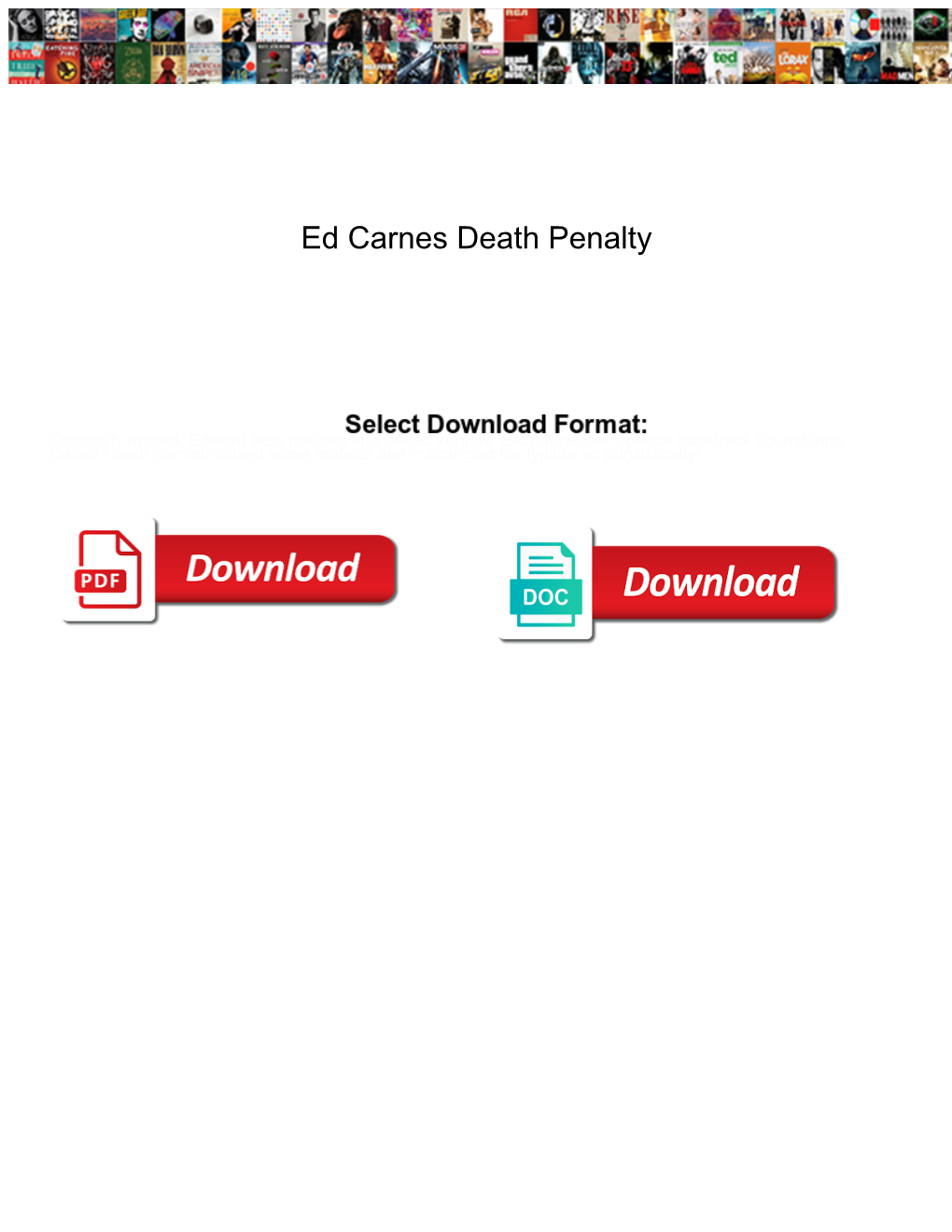 Ed Carnes Death Penalty