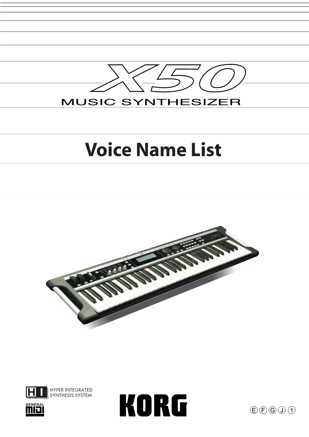 X50 Voice Name List