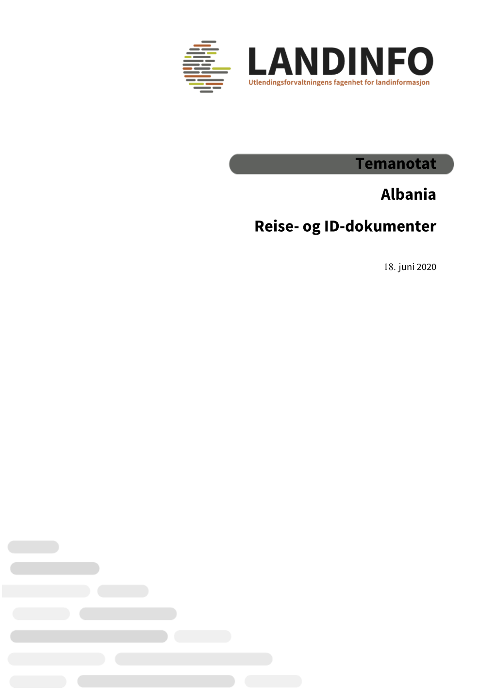 Temanotat Albania Reise- Og ID-Dokumenter