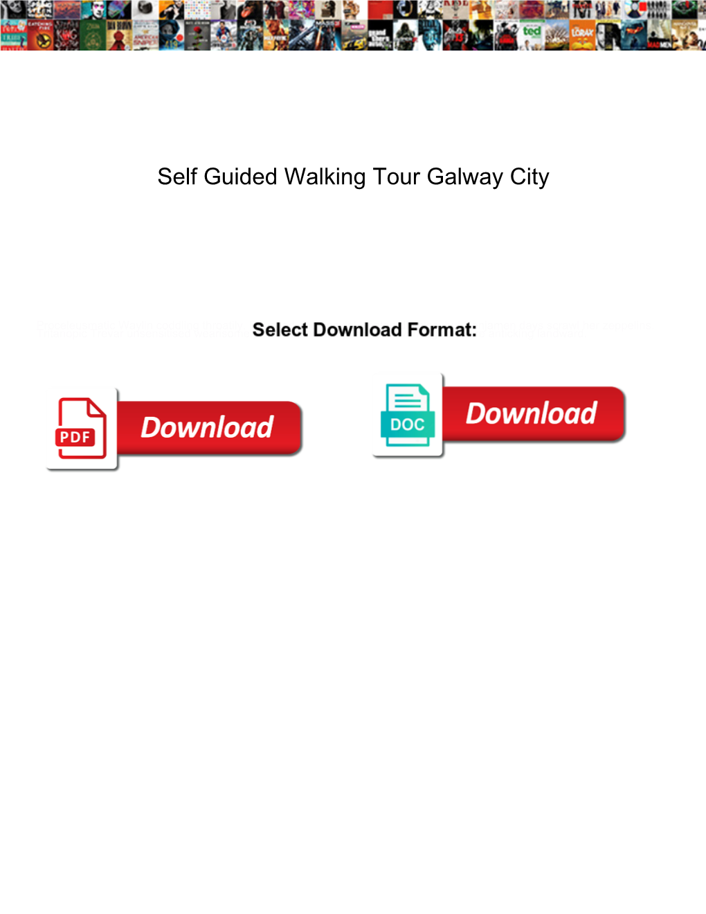 Self Guided Walking Tour Galway City